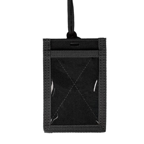 Porte-badge Ares en nylon 1000D à trois compartiments et lanière tour de cou détachable