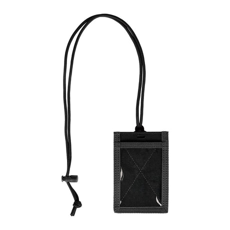 Porte-badge Ares en nylon 1000D à trois compartiments et lanière tour de cou détachable