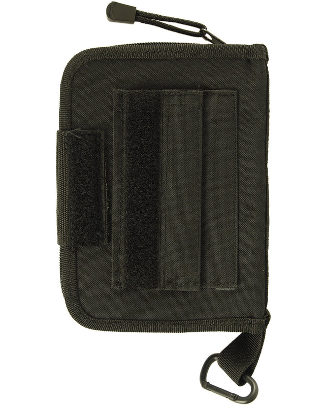 Porte-carnet Mil-Tec en polyester enduit PVC 18,5 x 13 cm avec mousqueton et porte-stylo