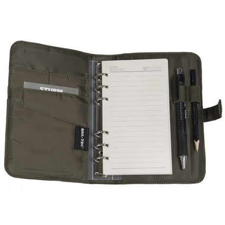 Porte-carnet tactique Mil-Tec Medium polyester enduit PU 18,5 × 3,5 × 24,5 cm 390 g avec bloc-notes