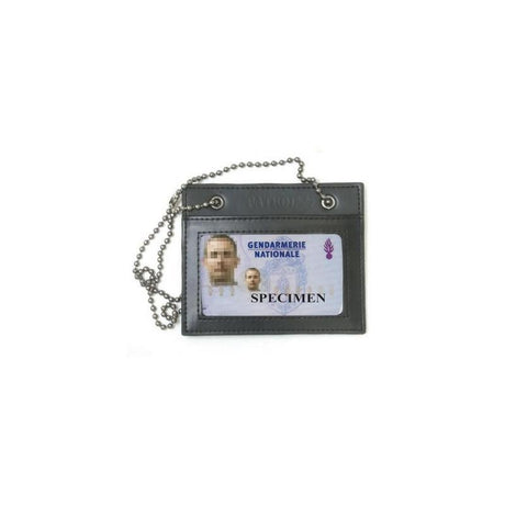 Porte-carte Patrol Equipement FDO Cuir + Chaîne