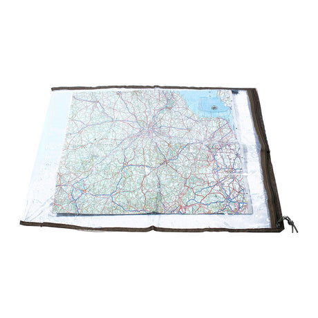 Porte-carte d'état-major Ares petit modèle en vinyle transparent pour feuille repliée