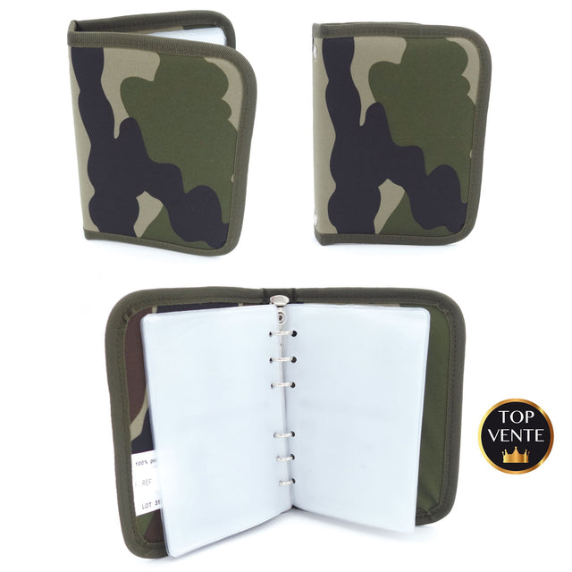 Porte-carte topographique Opex classeur A6 en polyester avec 10 étuis six trous
