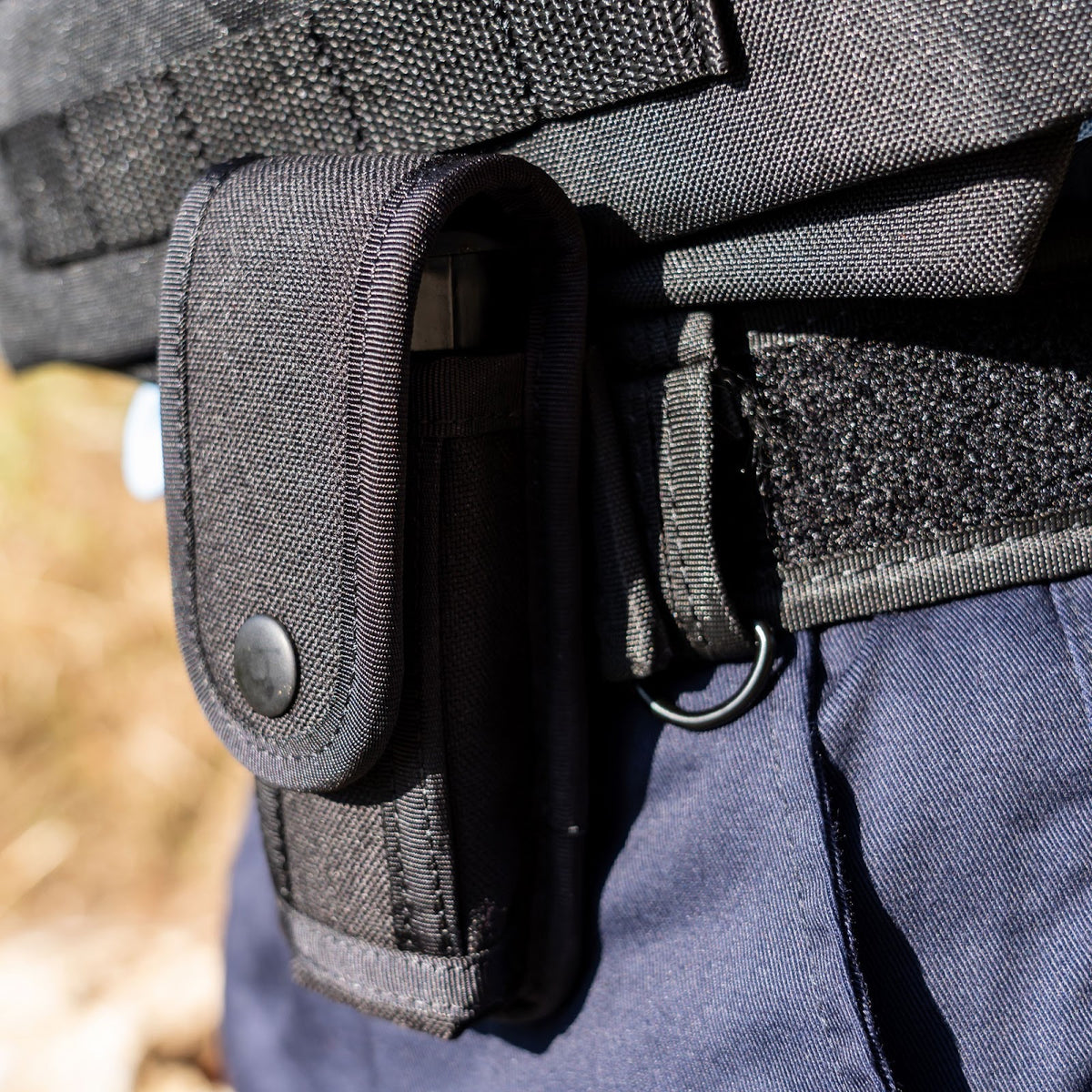 Porte-chargeur 9 mm nylon Cordura fixation MOLLE ou ceinturon, 13 cm
