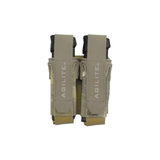 Porte-chargeur double Agilite Pincer Pistol 9 mm à puits polymère et dos MOLLE