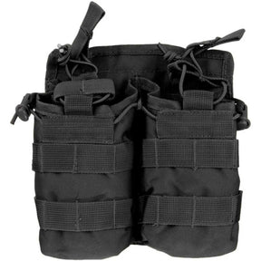 Porte-chargeur double Mil-Tec Open Top pour M4 polyester Oxford PVC compatible MOLLE avec sandow