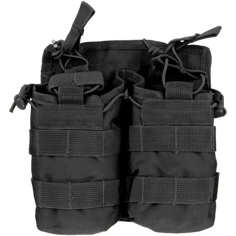 Porte-chargeur double Mil-Tec Open Top pour M4 polyester Oxford PVC compatible MOLLE avec sandow