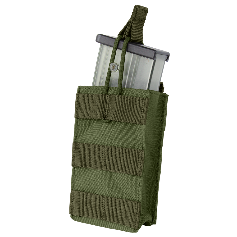 Porte-chargeur ouvert Condor Single G36 rétention élastique et bande MOLLE frontale