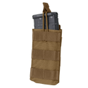 Porte-chargeur ouvert Condor Single M4 bande élastique et sangle MOLLE frontale