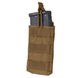 Porte-chargeur ouvert Condor Single M4 bande élastique et sangle MOLLE frontale
