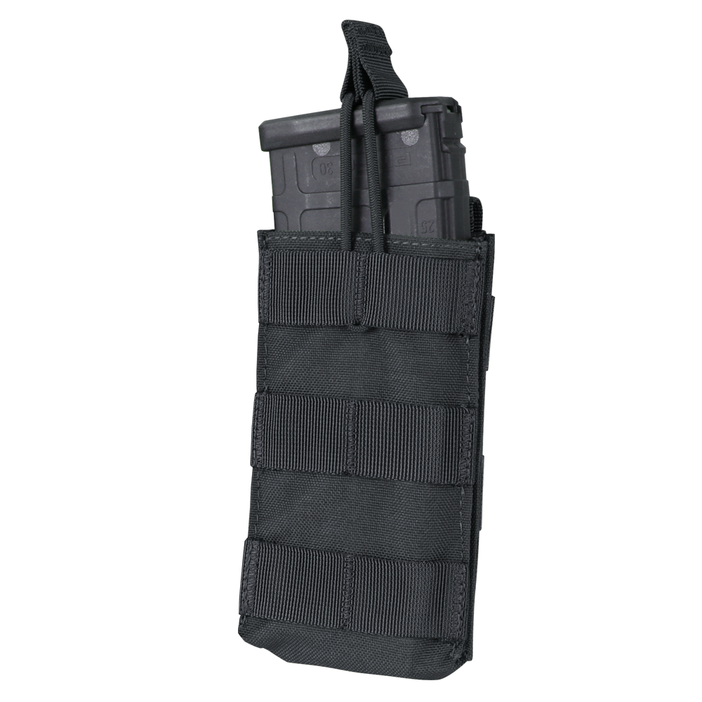 Porte-chargeur ouvert Condor Single M4 bande élastique et sangle MOLLE frontale
