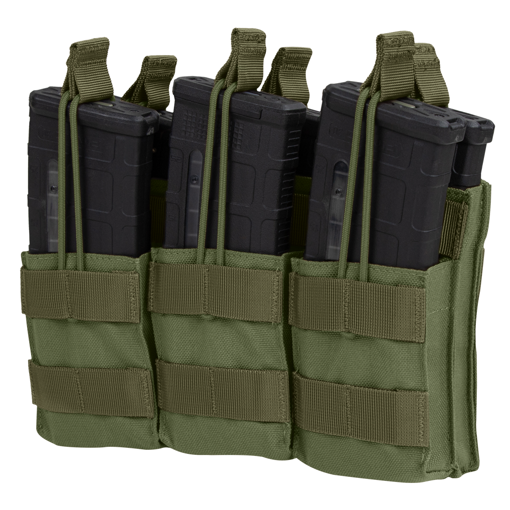 Porte-chargeur ouvert Condor Triple Stacker M4 six chargeurs sur trois colonnes