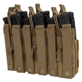 Porte-chargeur ouvert Condor Triple Stacker M4 six chargeurs sur trois colonnes