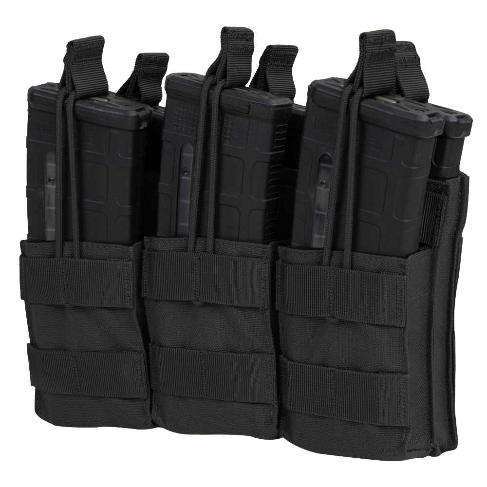 Porte-chargeur ouvert Condor Triple Stacker M4 six chargeurs sur trois colonnes