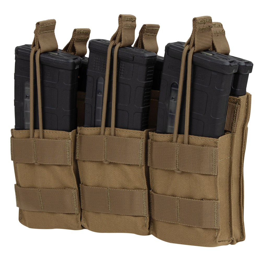 Porte-chargeur ouvert Condor Triple Stacker M4 six chargeurs sur trois colonnes