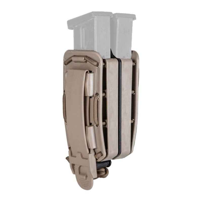 Porte-chargeur rigide double Vega Holster Bungy 8BL02 pour chargeurs de pistolet double pile, rétention élastique