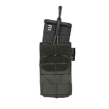 Porte-chargeur simple Agilite AG1 5,56 mm à dos MOLLE 3 x 2 et languette polymère
