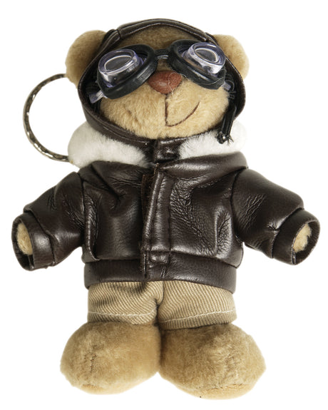 Porte-clés ourson Teddy Pilot Mil-Tec en polyester 11 x 9 cm pour trousseau