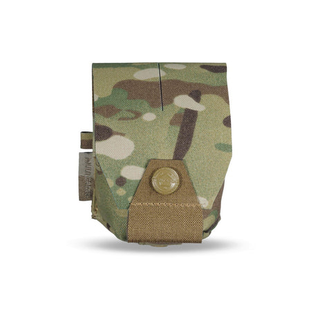 Porte-grenade Pentagon Amina en Cordura 500D 7,3 x 11 cm rabat à bouton dos MOLLE