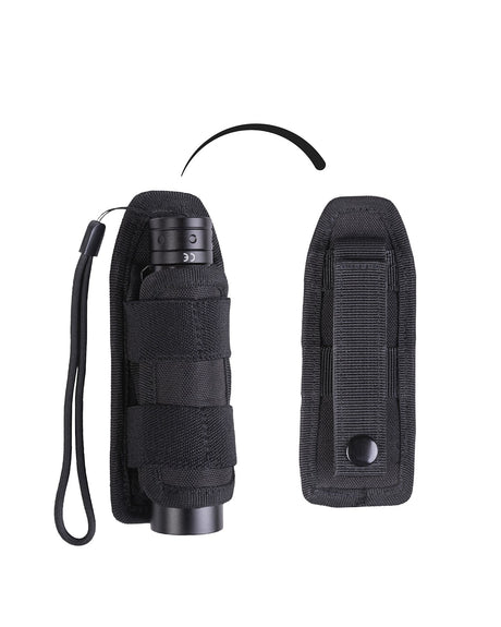 Porte-lampe torche MOLLE Mil-Tec en polyester enduit PVC à inserts élastiques