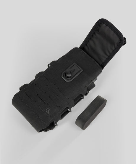 Porte-téléphone GK Dutycall à rabat sur platine MOLLE en deux finitions