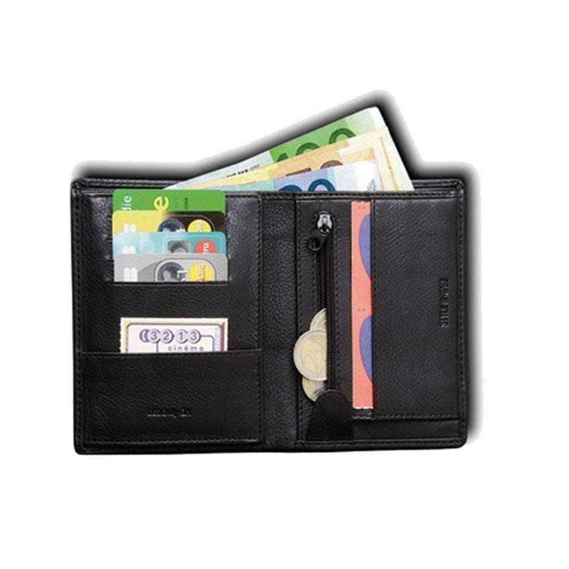 Portefeuille GK Pro FDO 3 volets cuir Navigo et porte-monnaie 100 × 135 mm