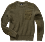 Pull enfant Brandit BW coudes et épaules renforcés poche de poitrine auto-agrippante