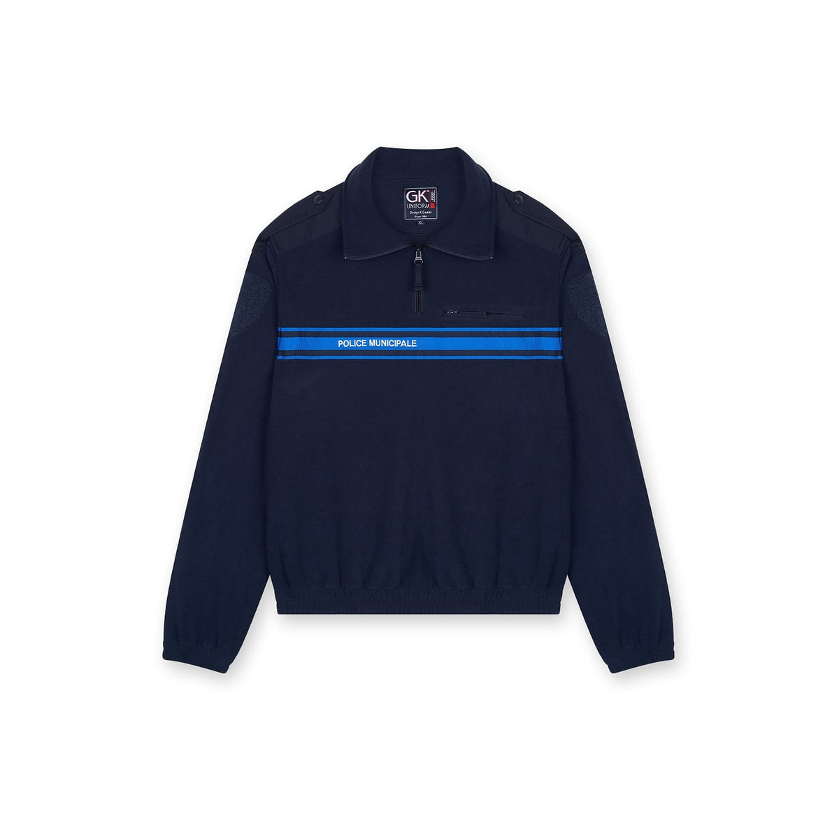 Pull polaire GK Professional Police Municipale renforts épaules et coudes poche poitrine
