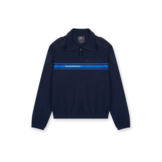 Pull polaire GK Professional renforts épaules et coudes poche poitrine à glissière