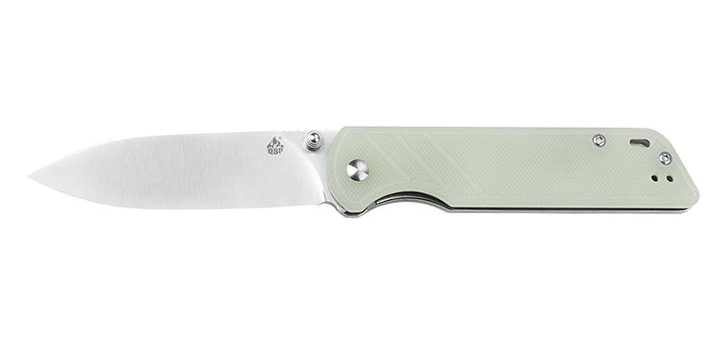 Couteau pliant QSP Parrot - Jade acier D2 lame 82 mm lame drop point