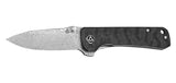 Couteau pliant QSP Hawk 131A acier Damas lame 82 mm lame drop point