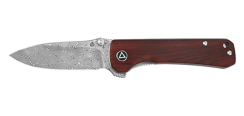 Couteau pliant QSP Hawk 131B2 acier Damas lame 82 mm lame drop point