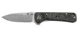 Couteau pliant QSP Hawk 131Q acier Damas lame 82 mm lame drop point