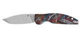 Couteau pliant QSP Turtle Punk acier 14C28N lame 88 mm lame tanto