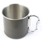 Quart Mil-Tec acier inoxydable 250 ml avec anse mousqueton pour bivouac