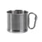 Quart Mil-Tec en acier inoxydable 500 ml avec anse mousqueton 100 g pour bivouac