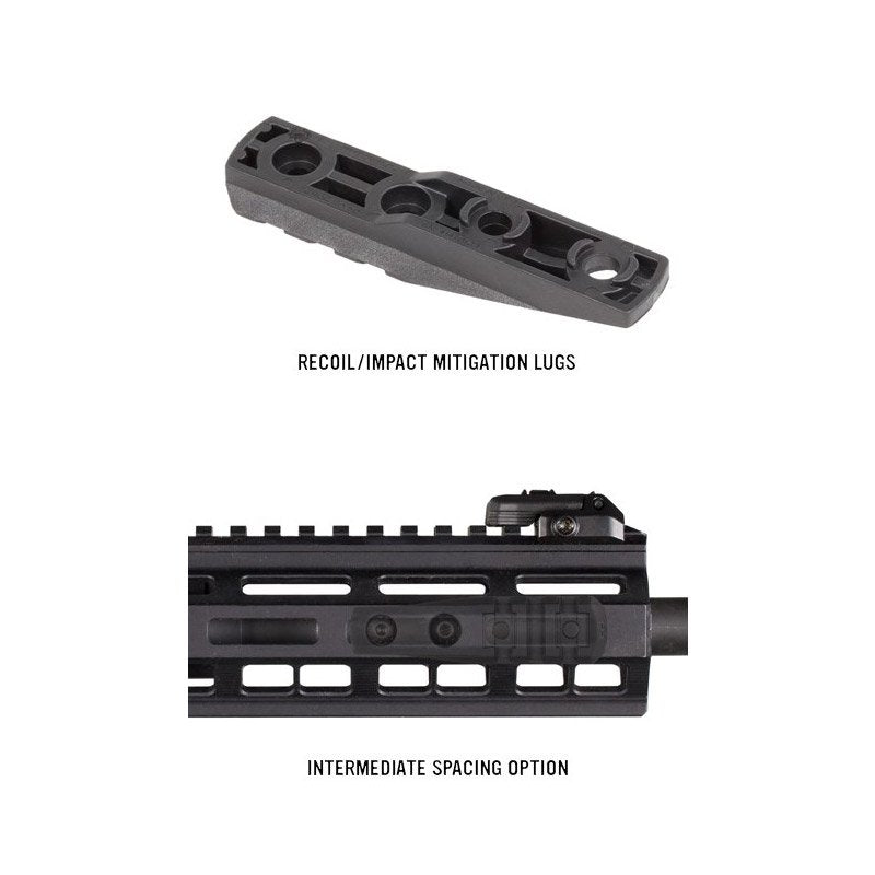 Rail cantilever M-LOK Magpul en polymère 3 fentes pour lampe d'arme ou optique