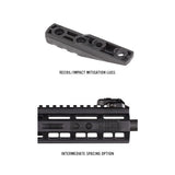 Rail cantilever M-LOK Magpul en polymère 3 fentes pour lampe d'arme ou optique
