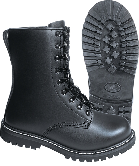 Rangers Brandit Para Boots cuir 9 œillets coque d'acier semelle antihuile tige montante