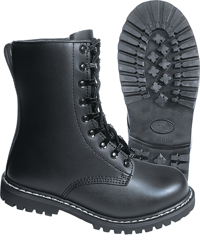 Rangers Brandit Para Boots cuir 9 œillets coque d'acier semelle antihuile tige montante