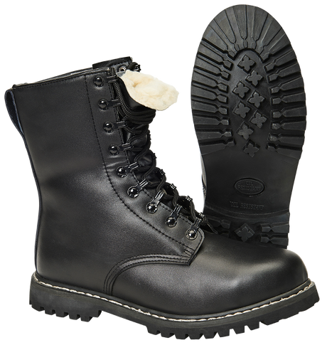 Rangers Brandit Para Boots doublure hiver cuir 9 œillets coque d'acier semelle antihuile