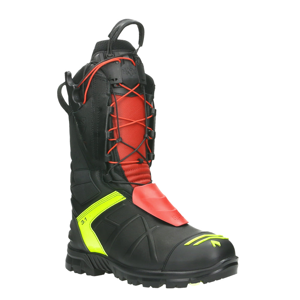 Rangers pompiers Haix FIRE HERO 3.1 anti-coupure classe 2 protections 3Z cuir 2,7 mm
