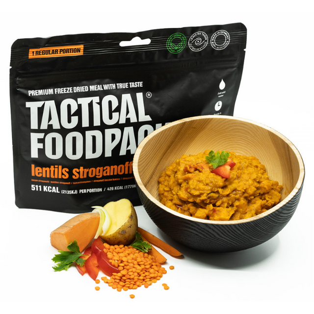 Ration de survie Tactical Foodpack Lentilles stroganoff