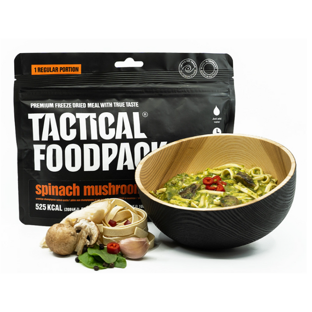 Ration de survie Tactical Foodpack Pâtes aux épinards et champignons