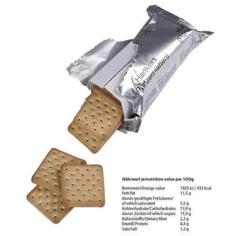 Ration lyophilisée Mil-Tec Crakers BW Panzerplatte 125g