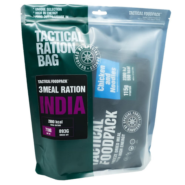 Ration lyophilisée Tactical Foodpack India 3 Repas