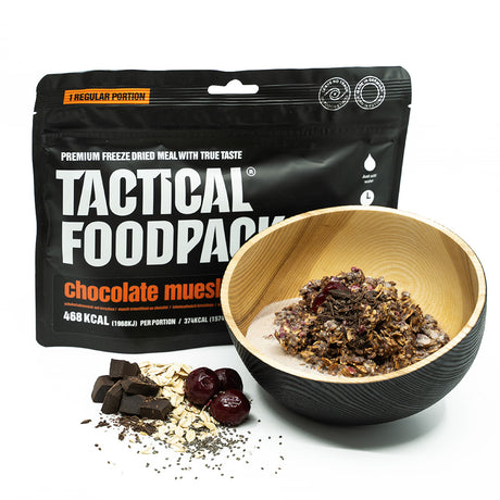 Ration lyophilisée Tactical Foodpack Muesli chocolat aux cerises 468 kcal
