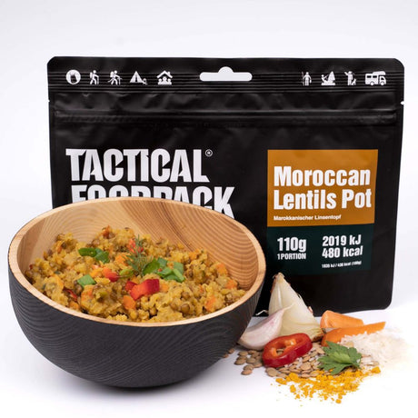 Ration lyophilisée Tactical Foodpack Potée de Lentilles Marocaines