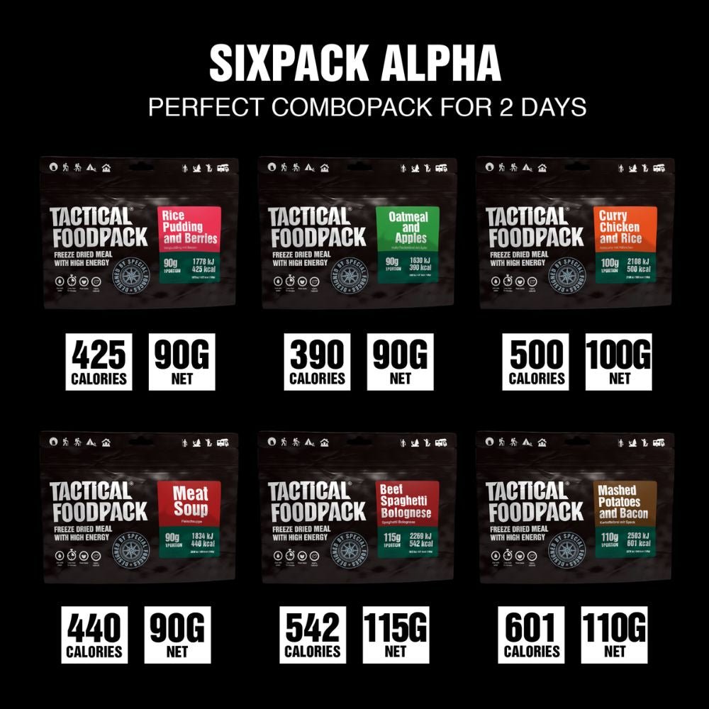 Ration lyophilisée Tactical Foodpack SIX PACK ALPHA