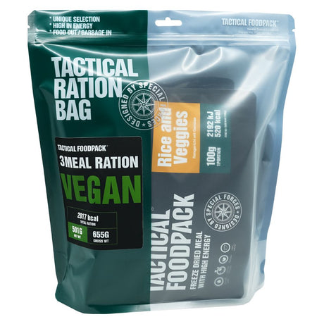 Ration lyophilisée Tactical Foodpack Vegan 3 Repas